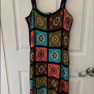 Crochet boho style summer dress